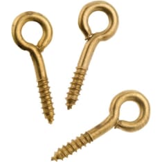 Ring screws 12 x 5 mm brass-coated, closed 24 pcs