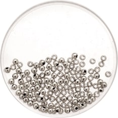 Metallic beads 8mm 15pcs silver color