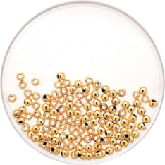 Metallic beads 8mm 15pcs gold color