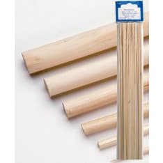 Wooden sticks 10mm 50cm 3pcs