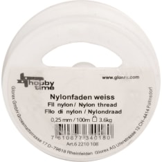 Nylon thread white 100m/0,35mm