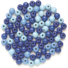 Wooden beads 15mm 14pcs black/grey/white
