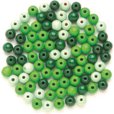 Wooden beads 15mm 14pcs black/grey/white