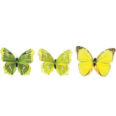 Butterfly, assorted models 8cm green