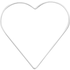 Metal ring white 15 cm