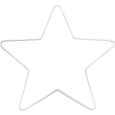 Metal star white 25 cm