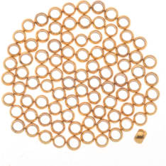 Squeeze beads app. 35pcs 3mm gold color