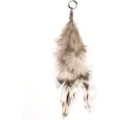 Deco feather with eyelet ca. 9-11cm 6pcs