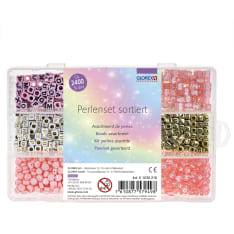Beads assortment letters-cubes app. 1200pcs