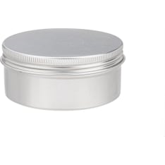 Aluminium screw top jar 100ml 75x24mm, with glued liner