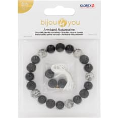 Glorex DIY 10 mm luonnonkivi rannekoruvalmistuspaketti