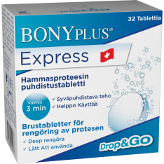 BONYPLUS Express 32 kpl proteesien puhdistus poretabletti