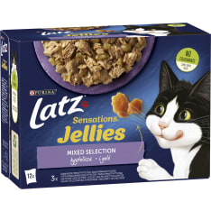 Latz Sensations Jellies 12 x85 g Mixed lajitelma hyytelössä kissan märkäruoka