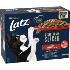 Latz Deliciously Sliced Farm lajitelma 12x80 g kissanruoka