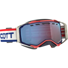 Scott Goggle Prospect Snow Cross LS retro white/blue light sensitive blue chro
