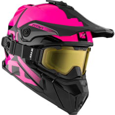 CKX TITAN Polar pinkki kypärä+lasit