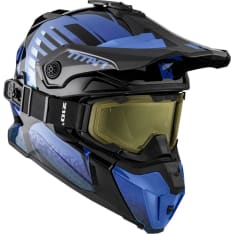 CKX Titan Avid blue motocross helmet + goggles