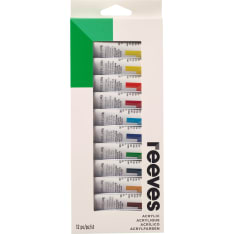 Reeves 12x10ml acrylic color assortment