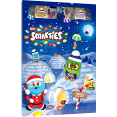 Nestlé Smarties 193,9g Christmas calendar, milk chocolate, filled with sugar-coated milk chocolate grains