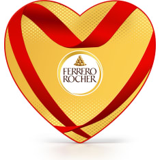 Ferrero Rocher Crushed hazelnut and milk chocolate covered crispy wafer with a smooth filling (40,5%) and a whole hazelnut.