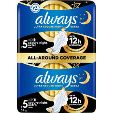 Always Ultra Secure Night Extra 14 kpl terveysside