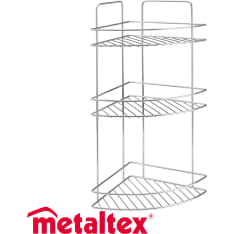 Metaltex Reflex kromattu 3-tasoinen kulmahylly