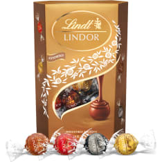Lindt Lindor Maito valko hasselpähkinä tumma suklaakuula pehmeällä täytteellä 337g