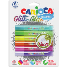 Carioca 6 x 10,5ml glitter-liima