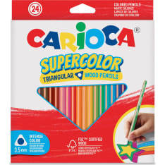 Carioca Supercolor 24 kpl kolmikulmainen puuvärikynä