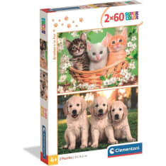 Clementoni Brothers in Fur 2x60p palapeli