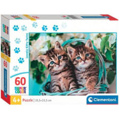 Clementoni Lovely Kitty Twins 60p palapeli