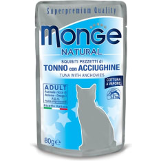 Monge Natural tonnikala-anjovis 80 g kissan märkäruoka
