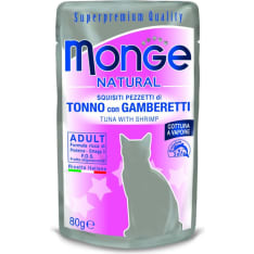 Monge Natural tonnikala-katkarapu 80 g kissan märkäruoka