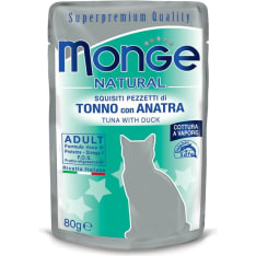 Monge Natural tonnikala-ankka 80 g kissan märkäruoka