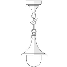 Noor Trumpetti outdoor pendant light