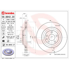 Brembo 09.8842.20 Jarrulevy, Taka