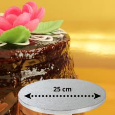 Decora silver round 1,2cm thick cake stand