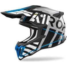 Airoh Helmet Strycker Brave Blue Grey Glossy