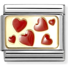 Nomination Classic 030284/59 hearts plate piece