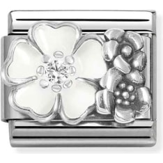 Nomination Classic 330325/01 white flower w flowers piece