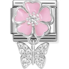 Nomination Classic 331814/02 butterfly pink piece