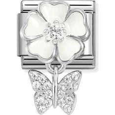 Nomination Classic 331814/05 flower/ butterfly piece