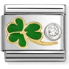 Nomination Classic 630302/12 green clover piece