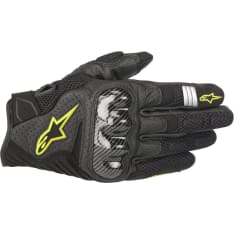 Alpinestars SMX-1 Air v2 musta/keltainen ajohanskat