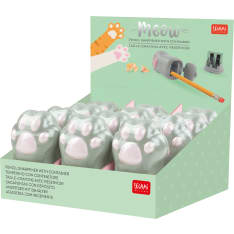 Legami pencil sharpener with containe - meow - kitty