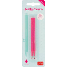 Legami lovely friends pen 2 pcs pink ink 0.5 mm refill pack