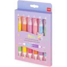 Legami 6-pack meow cat double-ended highlighter