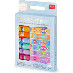 Legami 6 pcs-teddy's superpower mini highlighters