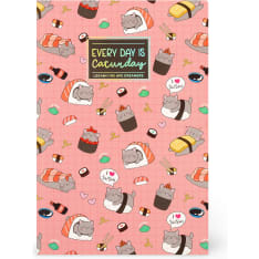 Legami viivoitettu muistikirja quaderno pieni Sushi Cat