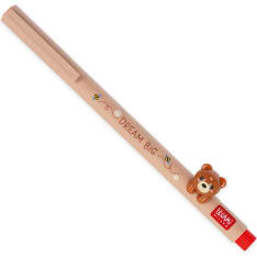 Legami Lovely Friends Teddy Bear Gel Pen With Animal Decoration